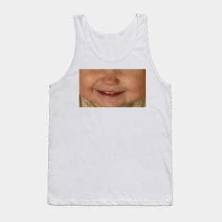 Baby mouth funny face mask - smiling baby Tank Top